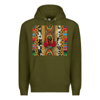 Army Green lady of Guadalupe Premium Hoodie - Jasminsmagicworld