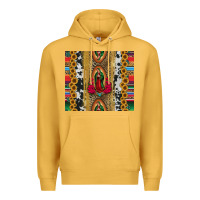 Mustard lady of Guadalupe Premium Hoodie - Jasminsmagicworld