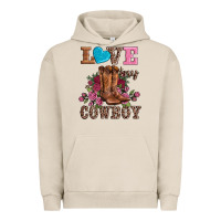 Pigment French Oak valentines day love my cowboy Urban Hoodie - AdoDesignShop