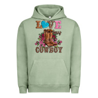 Pigment Oil Green valentines day love my cowboy Urban Hoodie - AdoDesignShop