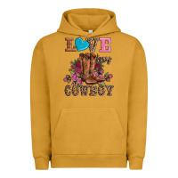 Pigment Peanut Butter valentines day love my cowboy Urban Hoodie - AdoDesignShop