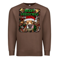 Chestnut merry christmas heifer with cowbells Premium Sweatshirt - RanaPortraitStore