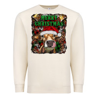 Sandshell merry christmas heifer with cowbells Premium Sweatshirt - RanaPortraitStore