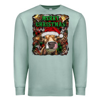 Seafoam merry christmas heifer with cowbells Premium Sweatshirt - RanaPortraitStore