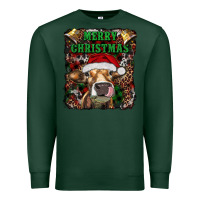 Sports Green merry christmas heifer with cowbells Premium Sweatshirt - RanaPortraitStore