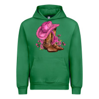 Emerald valentines day boots cowgirl hat and roses Urban Hoodie - AdoDesignShop