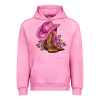 Fuchsia Pink valentines day boots cowgirl hat and roses Urban Hoodie - AdoDesignShop