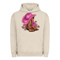 Pigment French Oak valentines day boots cowgirl hat and roses Urban Hoodie - AdoDesignShop