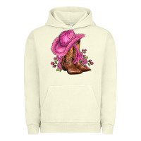 Pigment Pistachio valentines day boots cowgirl hat and roses Urban Hoodie - AdoDesignShop