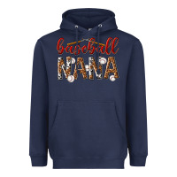 Navy baseball nana with leopard Heavyweight Hoodie - texasbilliewilder