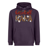 Plum baseball nana with leopard Heavyweight Hoodie - texasbilliewilder