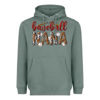 Sage baseball nana with leopard Heavyweight Hoodie - texasbilliewilder