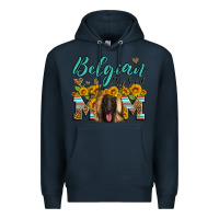 Navy belgian shepherd mom Premium Hoodie - Artiststas