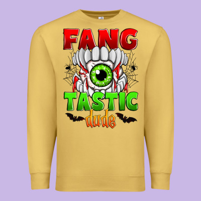 Fang Tastic Dude Premium Sweatshirt Designed By Zillion Design Studio