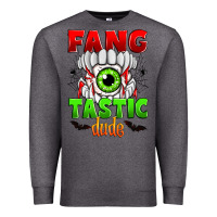 Charcoal Heather fang tastic dude Premium Sweatshirt - Zillion Design Studio