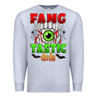 Heather Grey fang tastic dude Premium Sweatshirt - Zillion Design Studio