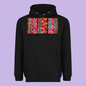 Love Brushstrokes Xoxo Leopard And Turquoise Heavyweight Hoodie Designed By Ranaportraitstore