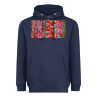 Navy Love brushstrokes xoxo leopard and turquoise Heavyweight Hoodie - RanaPortraitStore