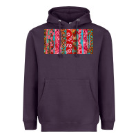 Plum Love brushstrokes xoxo leopard and turquoise Heavyweight Hoodie - RanaPortraitStore