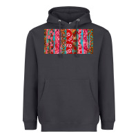 Smoke Love brushstrokes xoxo leopard and turquoise Heavyweight Hoodie - RanaPortraitStore