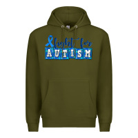 Army Green fight for autism Premium Hoodie - AdoDesignShop