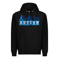 Black fight for autism Premium Hoodie - AdoDesignShop