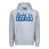 Heather Grey fight for autism Premium Hoodie - AdoDesignShop