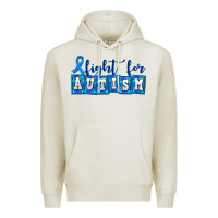 Oatmeal Heather fight for autism Premium Hoodie - AdoDesignShop