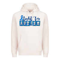 Pale Pink fight for autism Premium Hoodie - AdoDesignShop