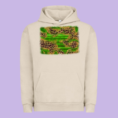 Western Leopard Distressed Background Urban Hoodie Designed By Adodesignshop