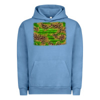 Pigment Pebble Blue western leopard distressed background Urban Hoodie - AdoDesignShop