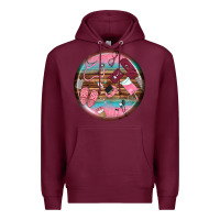 Burgundy nurse round earrings Premium Hoodie - BundleAndBundleShop