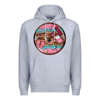 Heather Grey nurse round earrings Premium Hoodie - BundleAndBundleShop