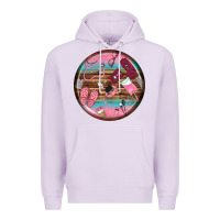 Lilac nurse round earrings Premium Hoodie - BundleAndBundleShop