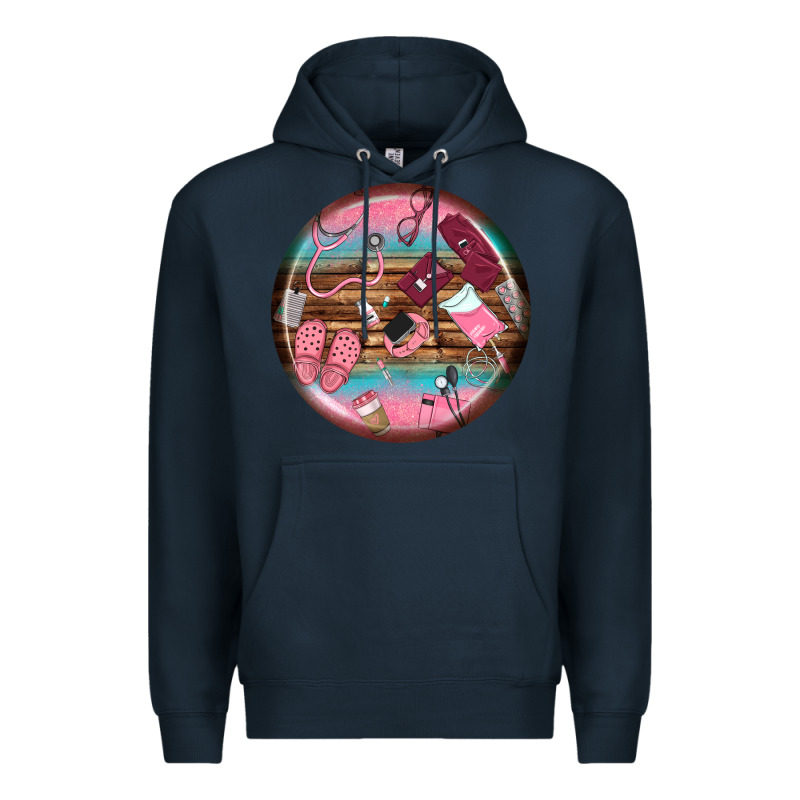 Nurse Round Earrings Premium Hoodie by BundleAndBundleShop | Teevron