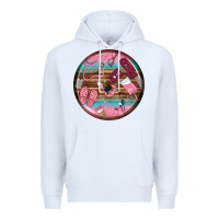 White nurse round earrings Premium Hoodie - BundleAndBundleShop