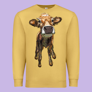 Heifer Cow Premium Sweatshirt Designed By Ranaportraitstore
