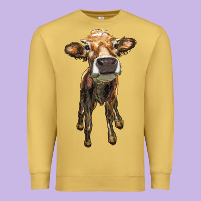 Heifer Cow Premium Sweatshirt Designed By Ranaportraitstore