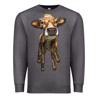 Charcoal Heather heifer cow Premium Sweatshirt - RanaPortraitStore