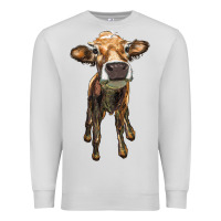 Dove Grey heifer cow Premium Sweatshirt - RanaPortraitStore