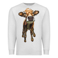 Oatmeal Heather heifer cow Premium Sweatshirt - RanaPortraitStore