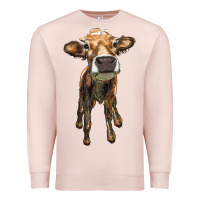 Pale Pink heifer cow Premium Sweatshirt - RanaPortraitStore