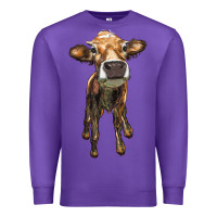 Purple heifer cow Premium Sweatshirt - RanaPortraitStore