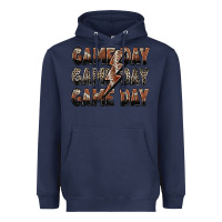 Navy game day game day football lightning bolt Heavyweight Hoodie - Zillion Design Studio