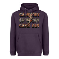 Plum game day game day football lightning bolt Heavyweight Hoodie - Zillion Design Studio