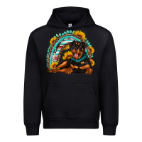 Black Rottweiler  rainbow Urban Hoodie - Artiststas
