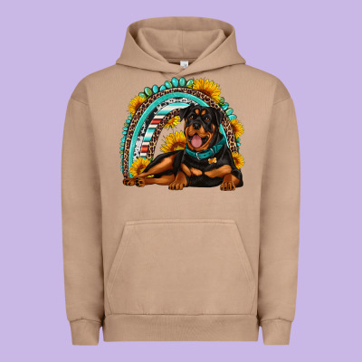 Rottweiler  Rainbow Urban Hoodie Designed By Artiststas