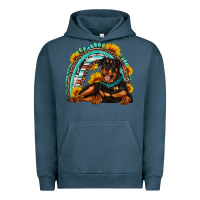 Pigment Midnight Navy Rottweiler  rainbow Urban Hoodie - Artiststas
