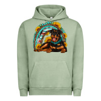 Pigment Oil Green Rottweiler  rainbow Urban Hoodie - Artiststas