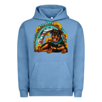 Pigment Pebble Blue Rottweiler  rainbow Urban Hoodie - Artiststas